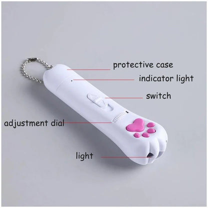 6 in 1 USB Pet LED 1 mw Laser Cat Laser Transform pattern Rechargeable Toy Interactive Bright Animation Pointer Light Pen Toys [PET]