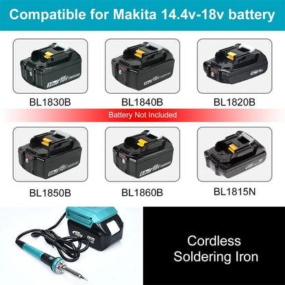 60W Digital Electric Soldering Iron For Makita/Dewalt 18V 20V Battery 300-510℃ Adjustable Electric Soldering Iron Welding Tools [TOL]