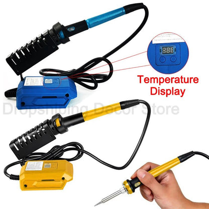 60W Digital Electric Soldering Iron For Makita/Dewalt 18V 20V Battery 300-510℃ Adjustable Electric Soldering Iron Welding Tools [TOL]