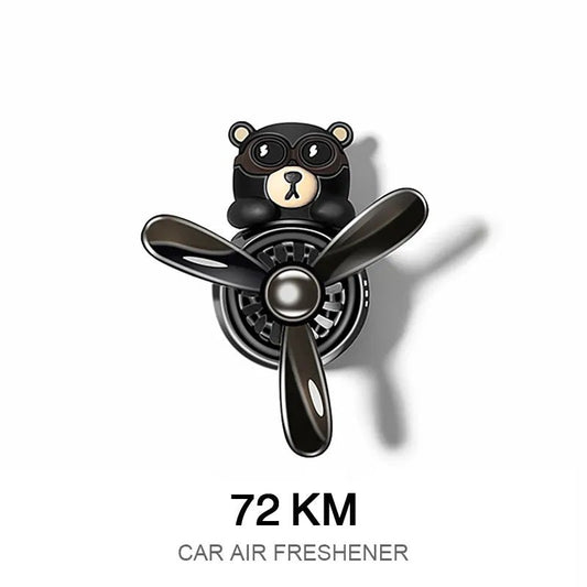 72KM Car Air Freshener Bear Pilot Auto Accessories Interior Perfume Rotating Propeller Fragrance [CAR]