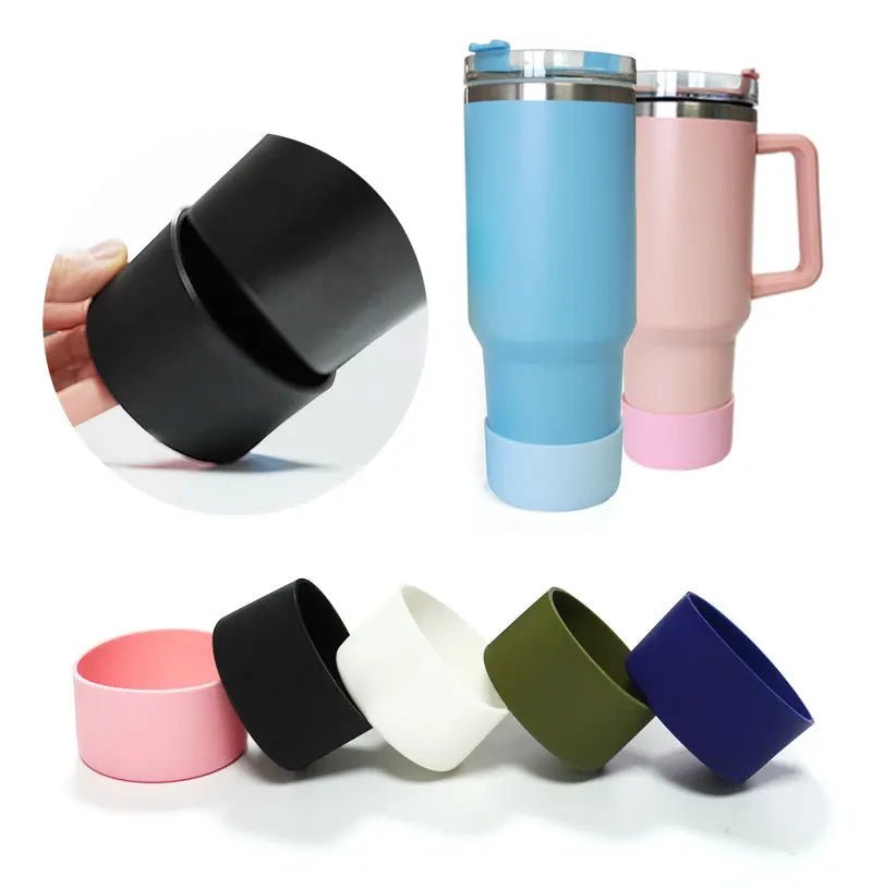 7.5cm Silicone Boot for Stanley 40oz Quencher Adventure Coffee Tumbler Ice Flow Flip 30oz 20 oz Water Bottle Bottom Sleeve Cover [MUG]