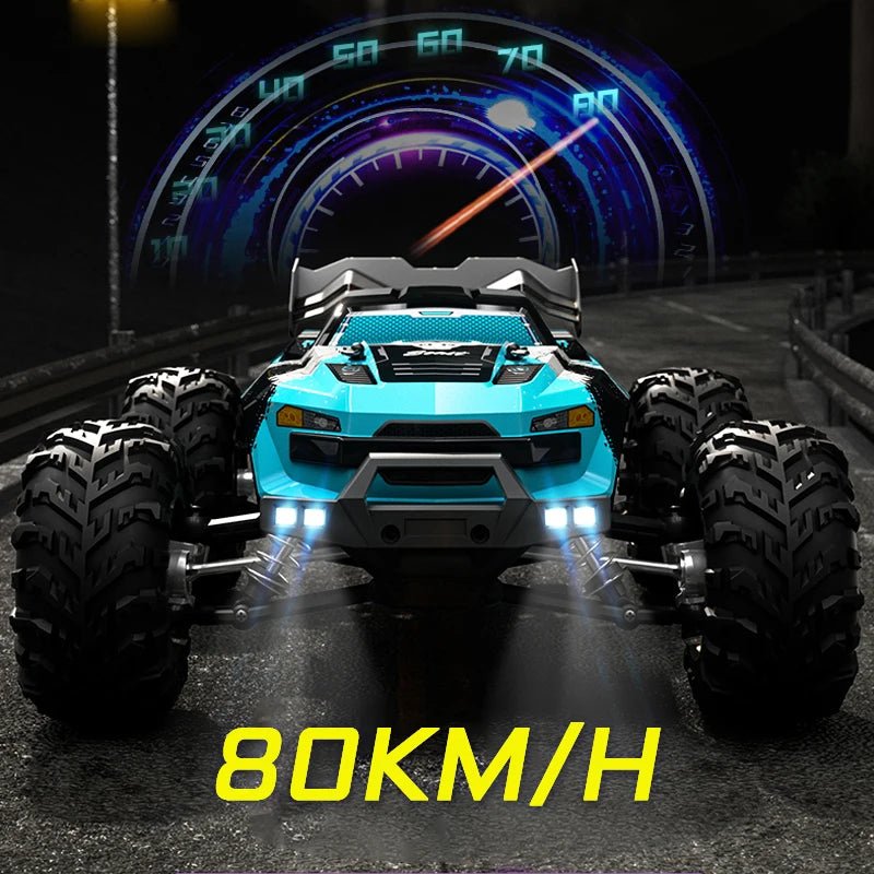 80KM/H or 40KM/H 4wd Rc Car With Led Full Scale Remote Control Cars High Speed Off-Road Drift Simulation Car Toy For Boys Gifts [TOYS]