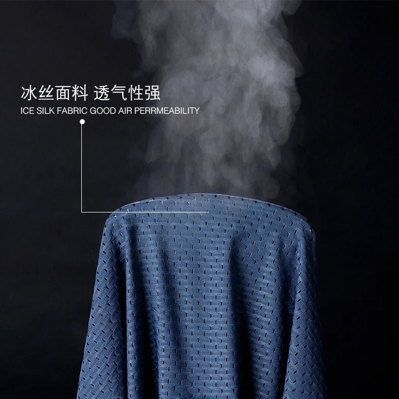 8pcs/Lot Men's Panties Ice Silk Male Underpants Breathable Summer Man Shorts Boxers Underwear Homme Bamboo Hole Large Size L-5XL [GRM] [UND]
