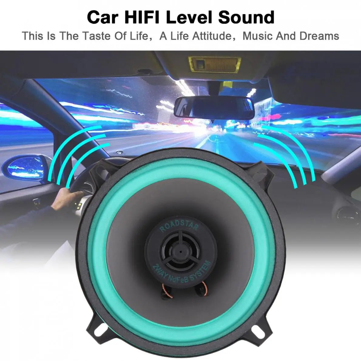 1 / 2 Pieces 5 Inch 100W HiFi Car Modified Coaxial Speaker Vehicle Door Auto Audio Music Stereo Full Range Frequency Loudspeaker [CAR]