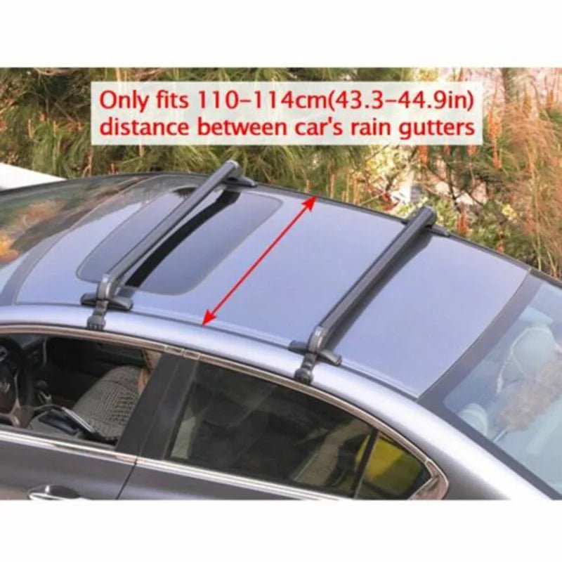 1 Pair with Lock Universal Vehicle Car Roof Mounting Rack Rail Bar Black Aluminum Luggage Carrier Top Car Rack Modification part [CAR]