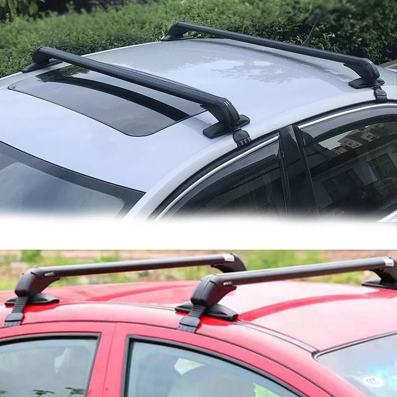 1 Pair with Lock Universal Vehicle Car Roof Mounting Rack Rail Bar Black Aluminum Luggage Carrier Top Car Rack Modification part [CAR]