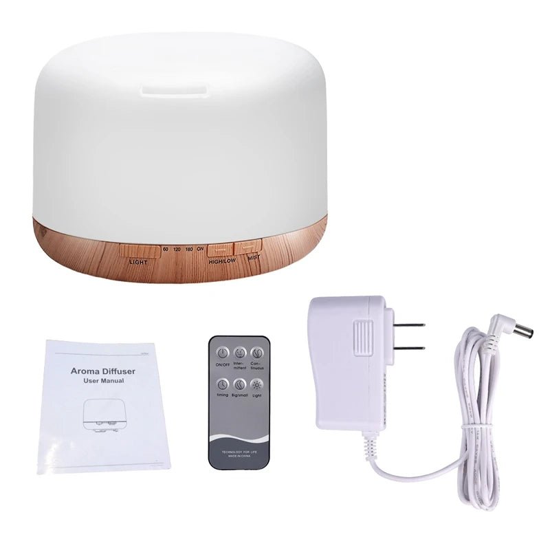 Air Humidifier Essential oil Diffuser 300ML 500ML Ultrasonic Cool Mist Maker Fogger Humidifier LED Lamp Aroma Diffuser Electric [HAP]