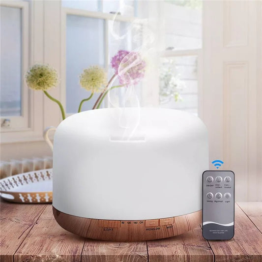 Air Humidifier Essential oil Diffuser 300ML 500ML Ultrasonic Cool Mist Maker Fogger Humidifier LED Lamp Aroma Diffuser Electric [HAP]