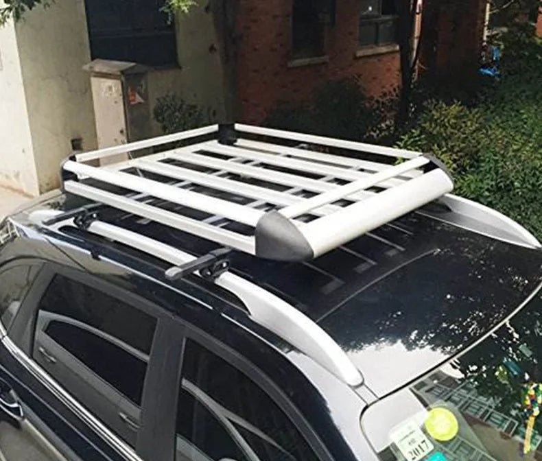 Aluminum Alloy 160*100cm Double Deck Car Roof Rack SUV RoofAluminum Alloy Cargo Carrier Basket Cargo Roof Rack [CAR]