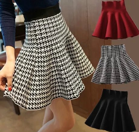 ANASUNMOON Autumn Winter European and American Style Women Pleated Bust Skirts Lady Short Skirt Pettiskirt A-line Skirt [WOM]