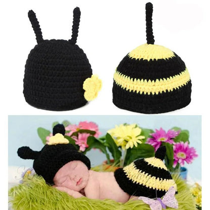 Animal Design Newborn Baby Crochet Photography Props Handmade Knit Mickey Costume Outfit Sleepy Owl Frog Baby Gift SG058 [PHO]