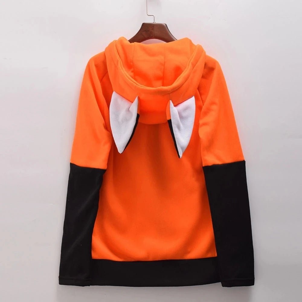 Animal Fox Ears Cosplay Costume Hooded Jacket Warm Orange Sweatshirt Cosplay Unisex Hoodie [COS]