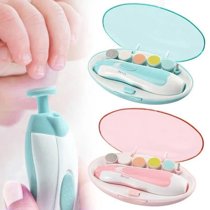 Baby Electric Nail Trimmer Kid Nail Polisher Tool Baby Care Multifunctional Fingernail Cutter Trimmer Infant Manicure Set [BEU]