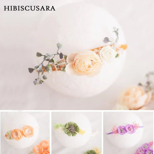 Baby Girl Elastic Flower Headbands Princess Infant Photography Accessories Hand Made Newborn Bebe Headwear Photo Props [PHO]