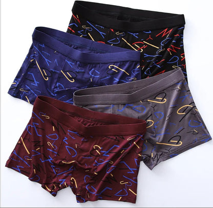 Bamboo Male Panties Sexy Underwear Men Cuecas Boxer New Fashion Boxer Shorts Mens Underwear 4pcs/lot Free Shipping [GRM] [UND]