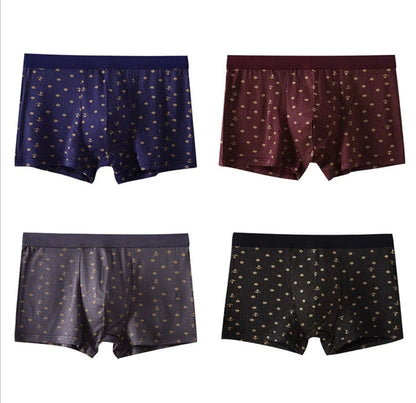 Bamboo Male Panties Sexy Underwear Men Cuecas Boxer New Fashion Boxer Shorts Mens Underwear 4pcs/lot Free Shipping [GRM] [UND]