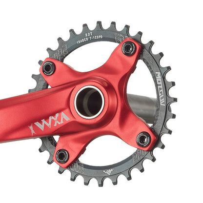 Bicycle Crank 104BCD Round Shape Narrow Wide 32T/34T/36T/38T MTB Chainring Bicycle Chainwheel Bike Circle Crankset Single Plate [SPT]