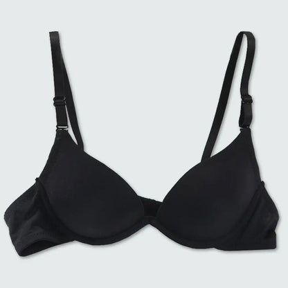 Black White Color Small Bust Sexy Deep V Cup Bra For Women Push Up Lingerie Seamless Bralette Deep U Plunge Intimates Brassiere [GRM] [UND]