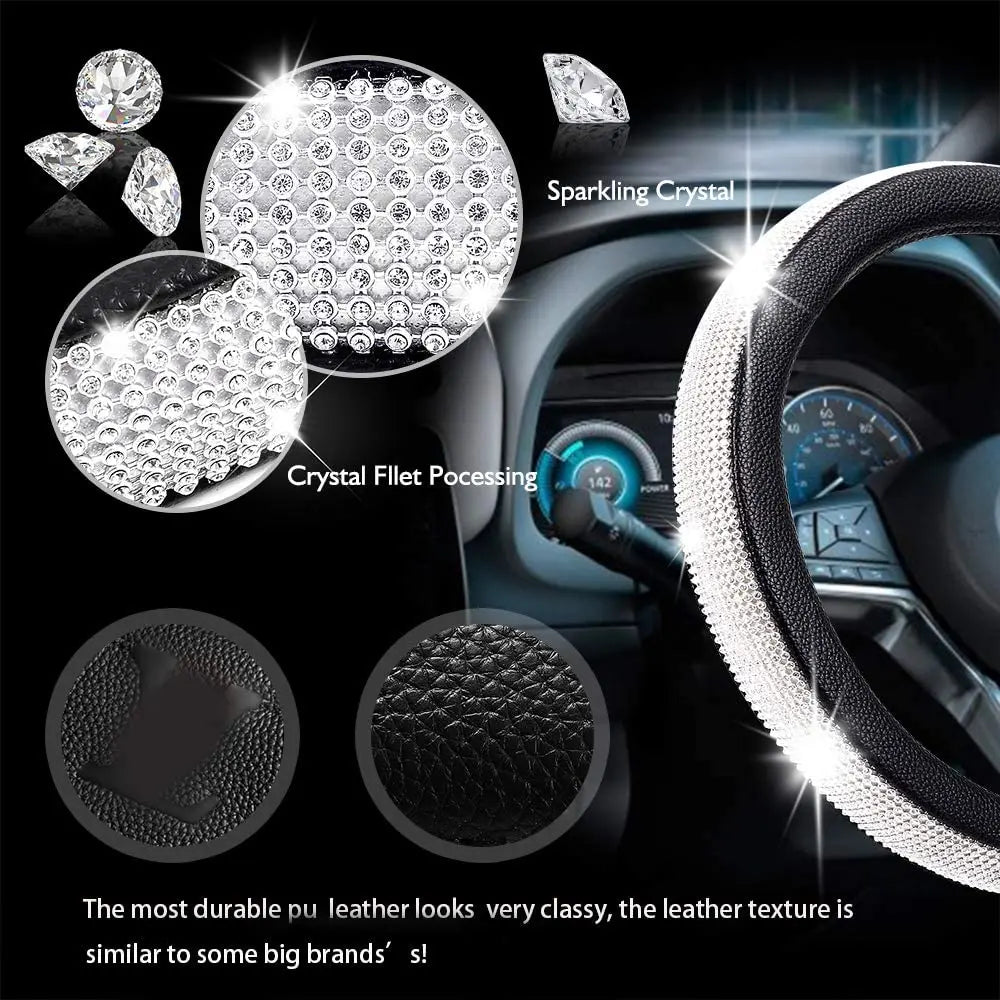 Bling Bling Diamond Rhinestones Crystal Car Steering Wheel CoverAuto Accessories [CAR]