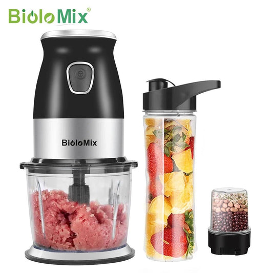 BPA FREE 500W Portable Personal Blender Mixer Food Processor With Chopper Bowl 600ml Juicer Bottle Meat Grinder Baby Food Maker [HAP]