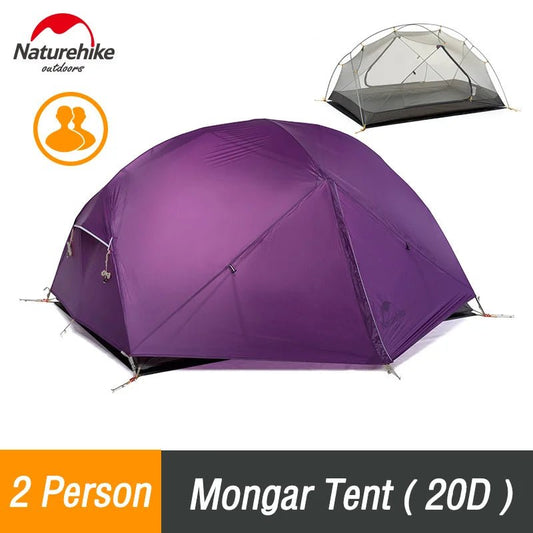 Camping Tent 2 Person Mongar Ultralight Tent Outdoor Travel Tent Double Layer Waterproof Tent 3 Season Portable Tent [CAM]