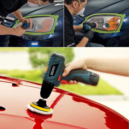 Car Detailing Polishing Sponge For Auto Headlight Restoration Kit With Buffing Pad Sanding Disc Waxing Sponge M10 Drill Adapter [CAR] [DTL]