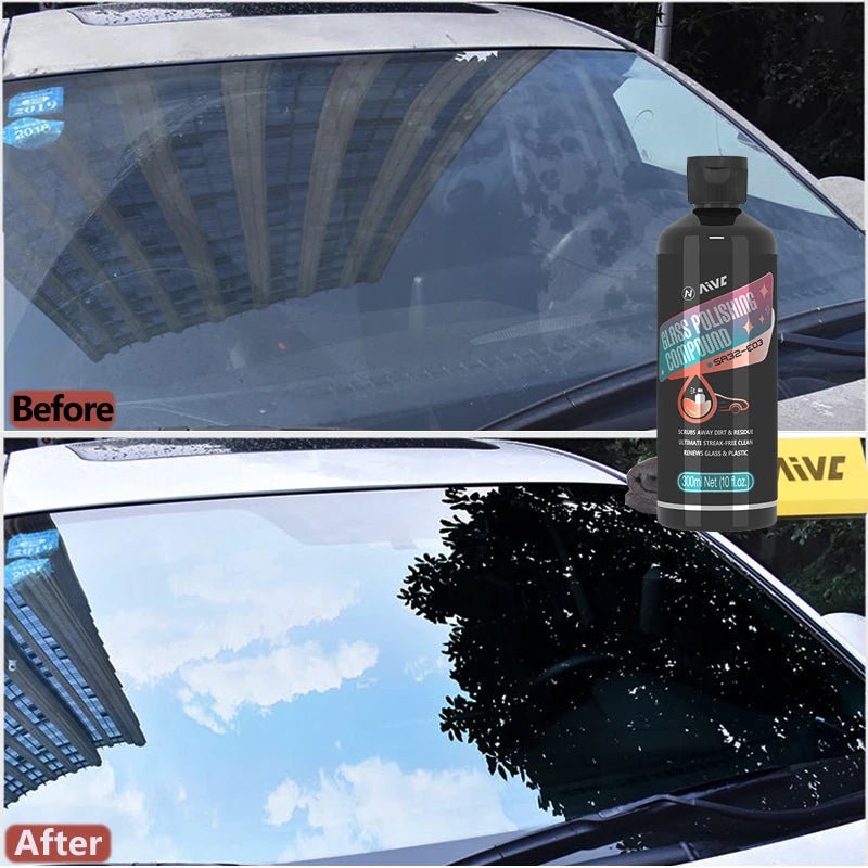 Car Glass Oil Film Remover Paste AIVC Glass Grease Water Stain Cleaner Windshield Polisher Clear Vision Car Detailing Household [CAR] [DTL]