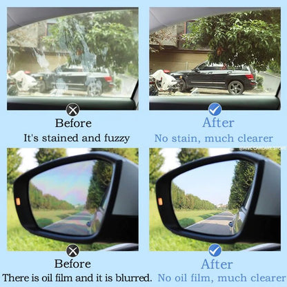 Car Glass Oil Film Remover Paste AIVC Glass Grease Water Stain Cleaner Windshield Polisher Clear Vision Car Detailing Household [CAR] [DTL]