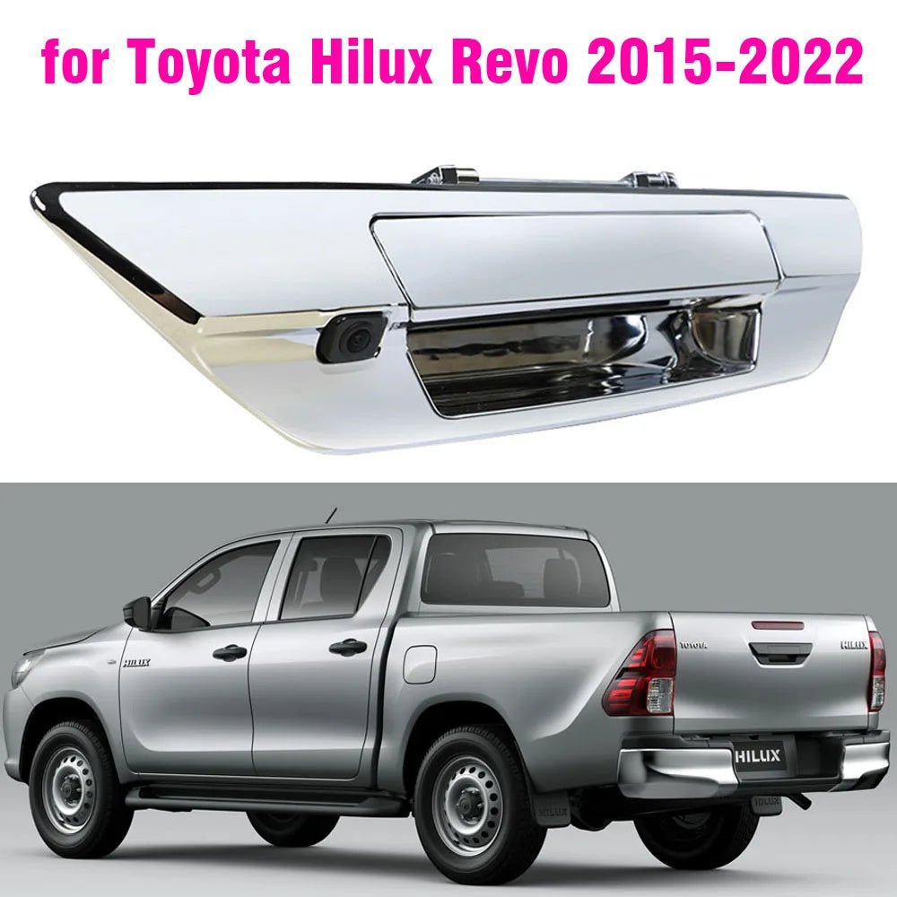 Car Tailgate Liftgate Trunk Handle Camera Rear View HD For Toyota Hilux Revo 2015-2022 Chrome [CAR]