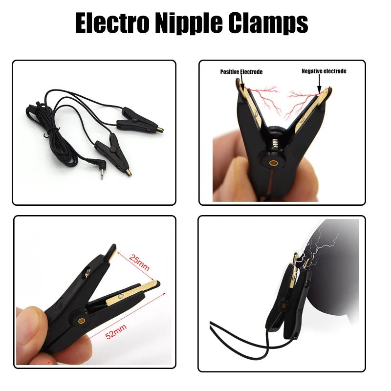 Charging Electric Shock Host Electrical stimulation Anal Plug Peni Ring Urethra Plug Nipple Clips Vaginas Masturbation Sex Toys [ADL]