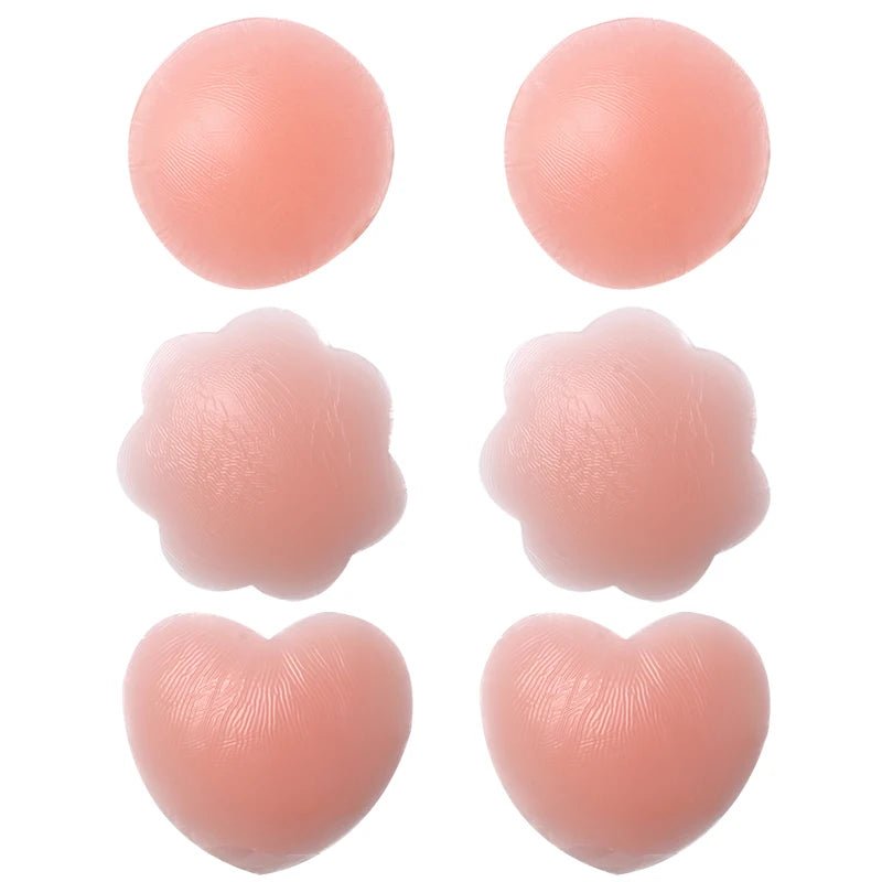 Cool Reusable Self-Adhesive Silicone Breast Nipple Cover Bra Pad Invisible Petals Pasties Women Accessories Stickers 1/3 Pairs [GRM] [UND]